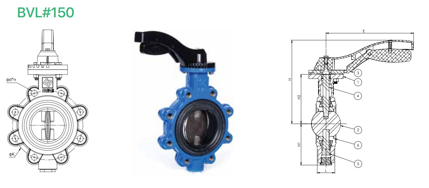 شیر پروانه ای لاگ اھرمی کلاس 150 2 Capture در تهران کالا نماندگی رسمی شرکت فاراب